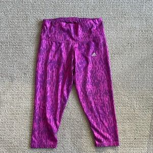 Adidas cropped pink purple yoga pant M